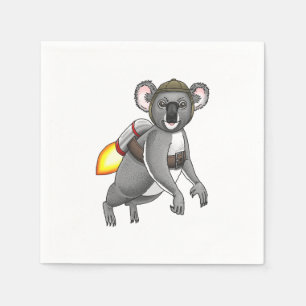 Rocket Koala Bear Napkin