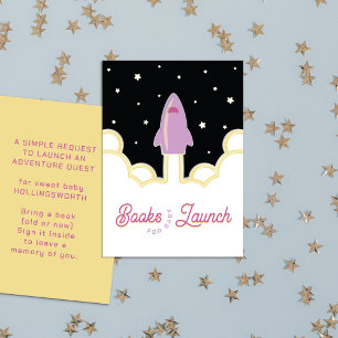 Rocket Launch Books for Baby Purple & Black Enclosure Card