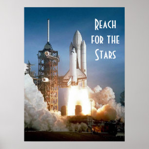 Rocket Launch   Reach for the Stars Poster