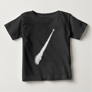 Rocket Launch Vapour Trail Line Art Baby T-Shirt