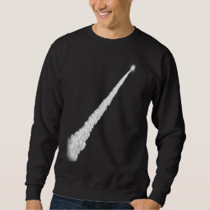 Rocket Launch Vapour Trail Line Art Sweatshirt