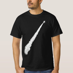 Rocket Launch Vapour Trail Line Art T-Shirt