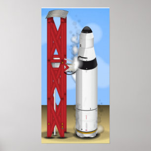 Rocket Launcher on its pad Poster