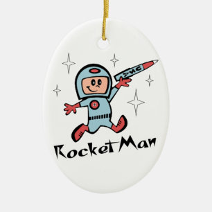 Rocket Man Ceramic Tree Decoration
