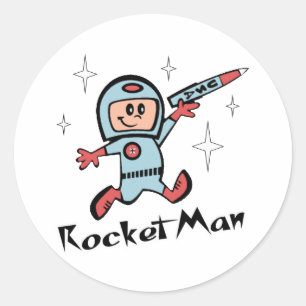 Rocket Man Classic Round Sticker