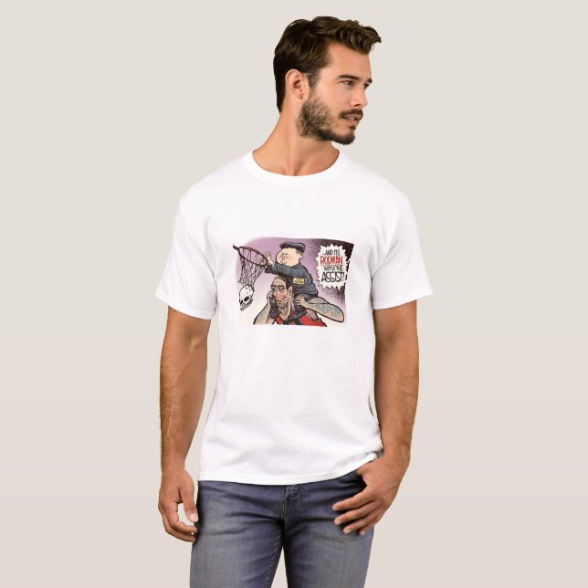 Rocket Man Kim Jong Un and His Buddy Rodman T-Shirt (Front Full)