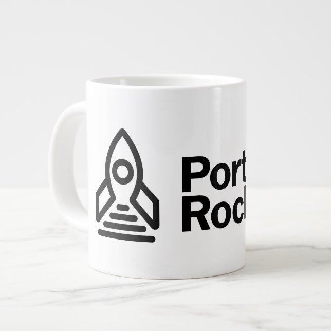 Rocket Mug White (Front Left)