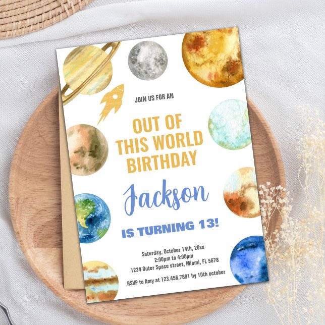 Rocket Outer Space Birthday Invitations (Rocket Outer Space Birthday Invitations)