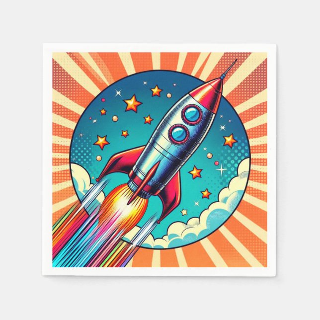 Rocket party! napkin (Front)