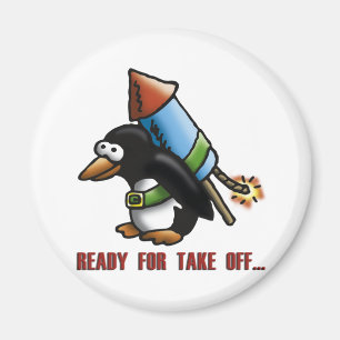 rocket pinguin E Magnet