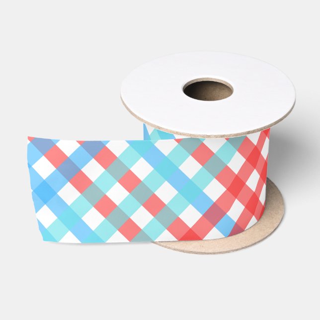 Rocket Pop Plaid - Extra Small Satin Ribbon (Spool)