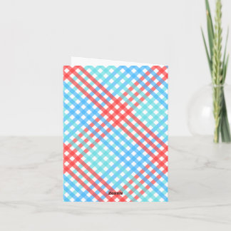 Rocket Pop Plaid  Note Card