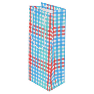 Rocket Pop, Plaid Wine Gift Bag