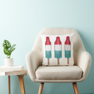 Rocket Pop Red White Blue USA Patriotic Popsicle Cushion