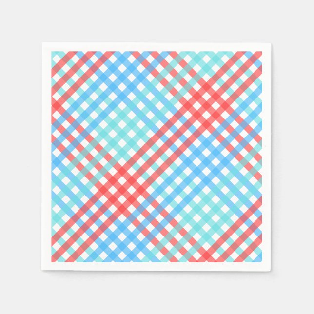 Rocket Pop, Small Plaid Napkin (Front)