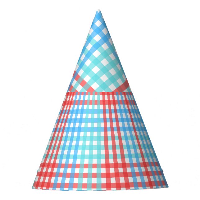Rocket Pop, Small Plaid Party Hat (Front)