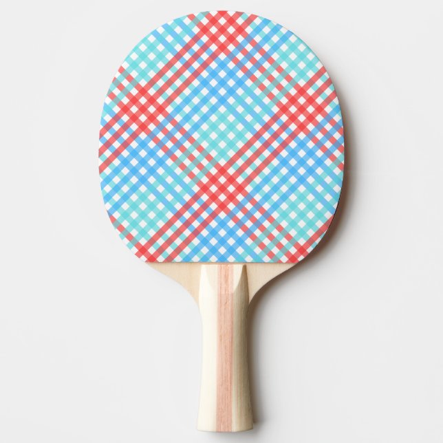 Rocket Pop, Small Plaid Ping Pong Paddle (Front)