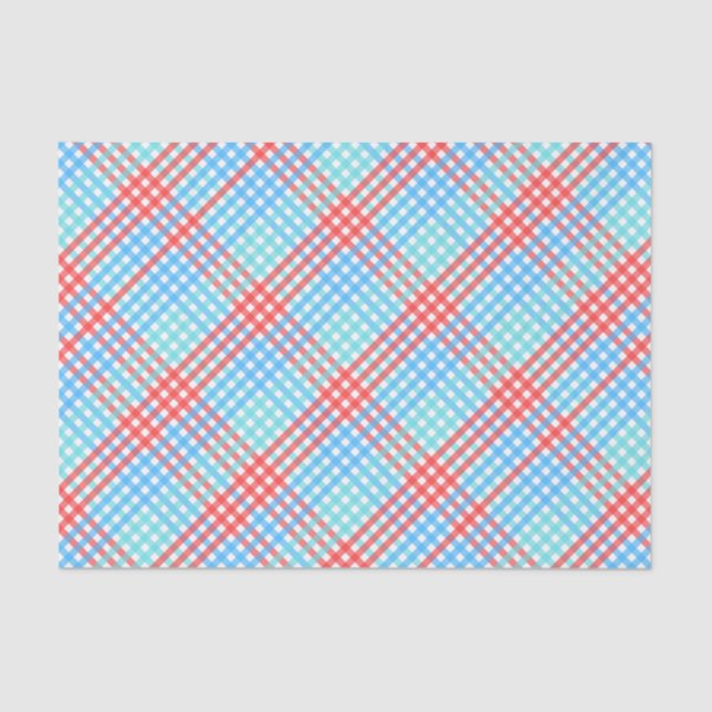 Rocket Pop, Small, Plaid Tissue Paper (Front)