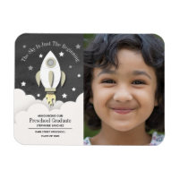 Rocket Preschool Graduation Photo Magnet