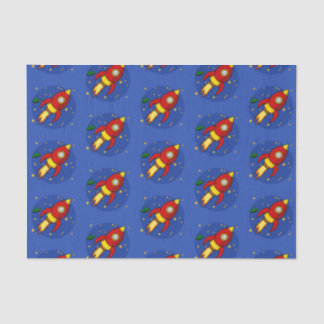 Rocket red pattern Tissue Paper