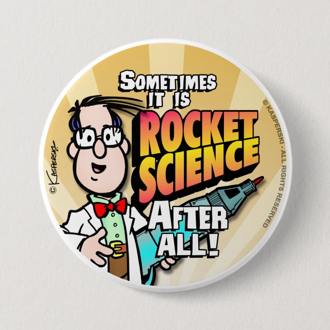Rocket Science 7.5 Cm Round Badge (Front)