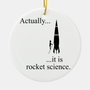 Rocket scientist ceramic ornament