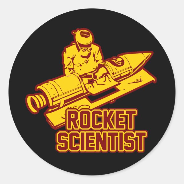 Rocket Scientist Classic Round Sticker (Front)
