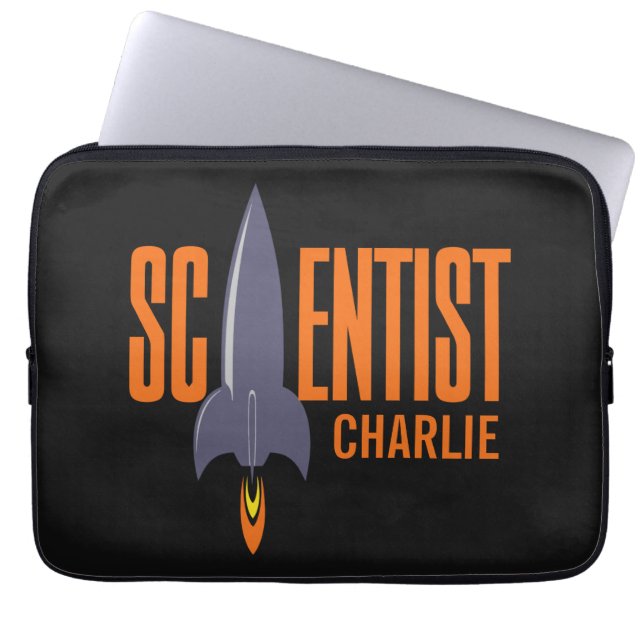 Rocket Scientist custom monogram laptop sleeves (Front)