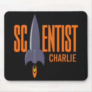 Rocket Scientist custom monogram mousepad