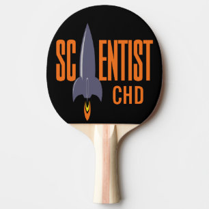 Rocket Scientist custom monogram ping pong paddle