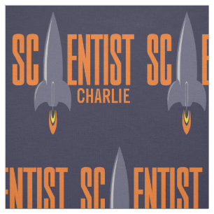 Rocket Scientist custom name & colour fabric