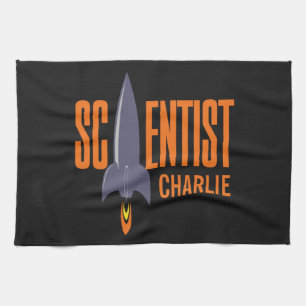 Rocket Scientist custom name hand towel