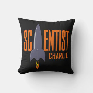 Rocket Scientist custom name throw pillows