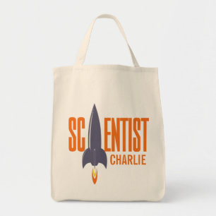Rocket Scientist custom name tote bags