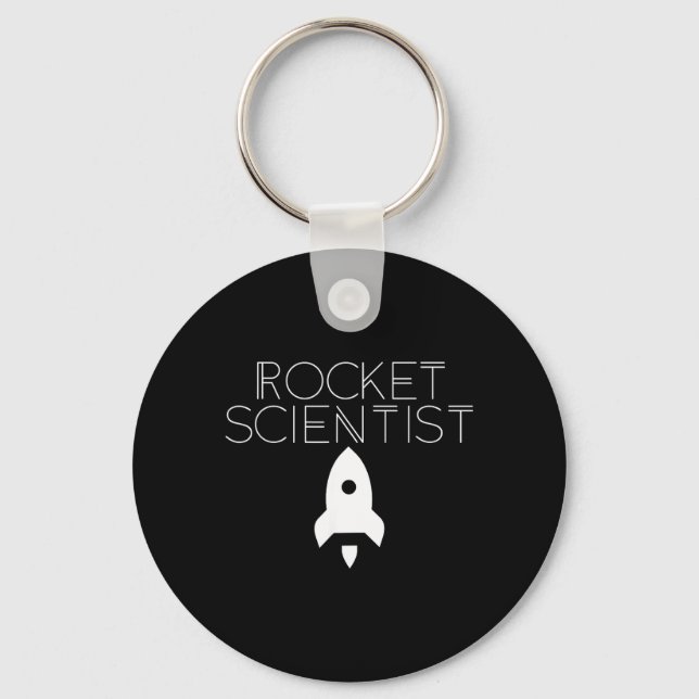 Rocket Scientist Lazy Halloween Costume Funny Key Ring (Front)
