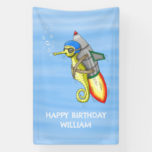 Rocket Seahorse Banner