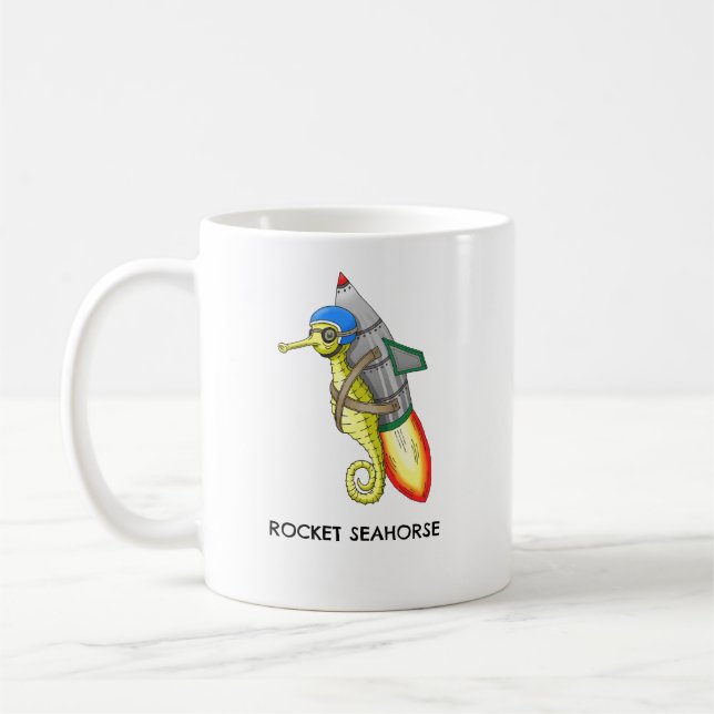 Rocket Seahorse Coffee Mug (Left)