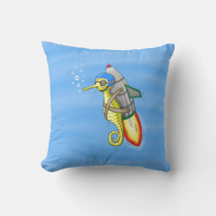 Rocket Seahorse Cushion