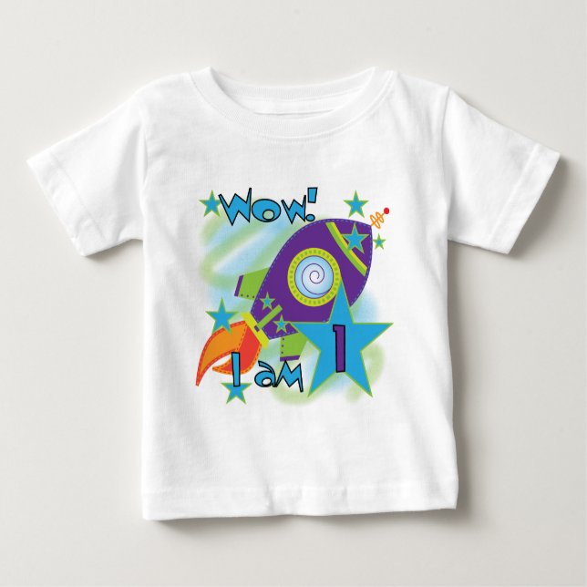 Rocket Ship 1st Birthday Tshirts and Gifts (Front)