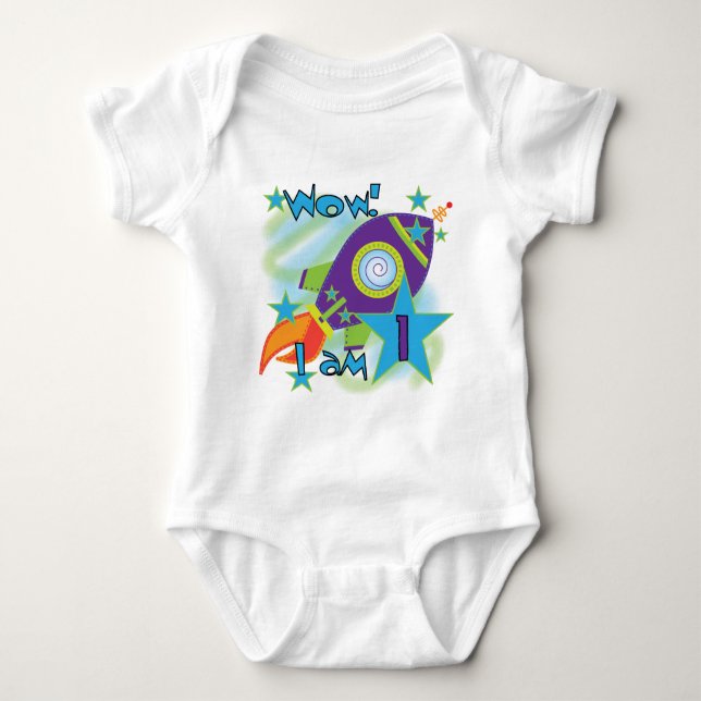 Rocket Ship 1st Birthday Tshirts and Gifts (Front)