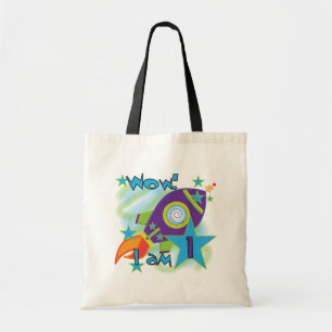 Rocket Ship 1st Birthday Tshirts and Gifts Tote Bag