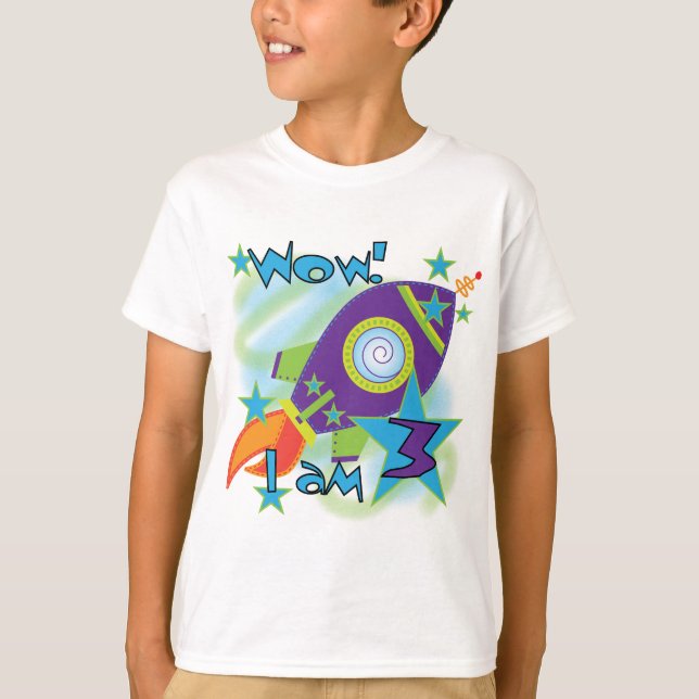 Rocket Ship 3rd Birthday T-shirts and Gifts (Front)