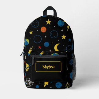 Rocket Ship Backpack with Solar System Design