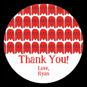 Rocket Ship Birthday Party Classic Round Sticker