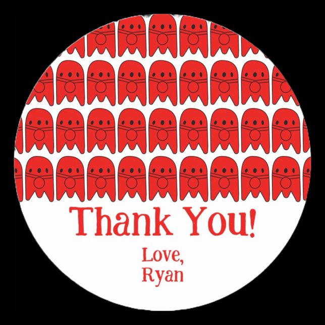 Rocket Ship Birthday Party Classic Round Sticker (Creator Uploaded)