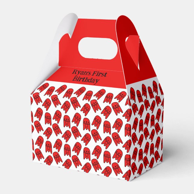 Rocket Ship Birthday Party Favour Box (Front Side)