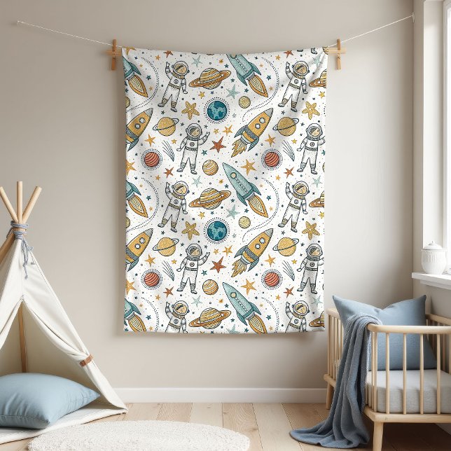 Rocket Ship Blanket Planets & Stars for Newborn (Rocket Ship Blanket Planets & Stars for Newborn)