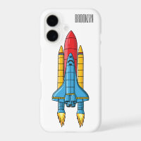 Rocket ship cartoon illustration