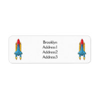 Rocket ship cartoon illustration