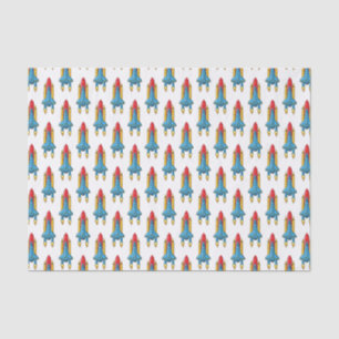 Rocket ship cartoon illustration tissue paper